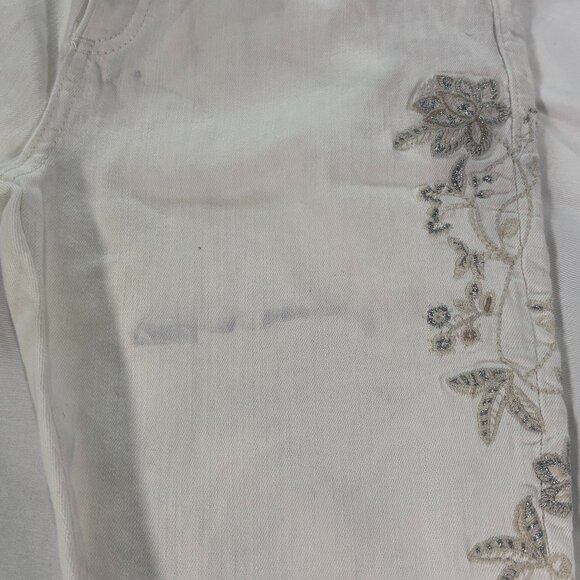 Miss Me Jeans Women's 27 White Embroidered Floral Boyfriend Lot J - Picture 3 of 7